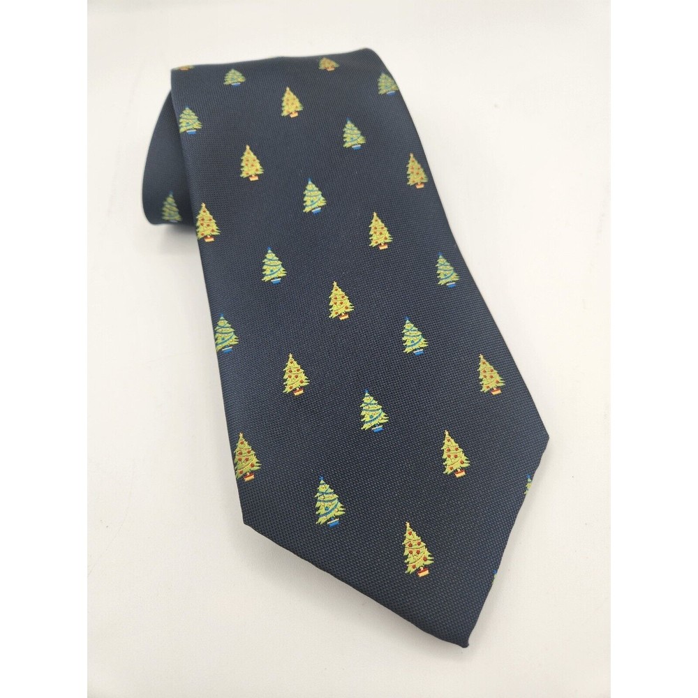 Christmas Tree Tie Holiday Navy/Blue American Greetings 2007 New with Tags